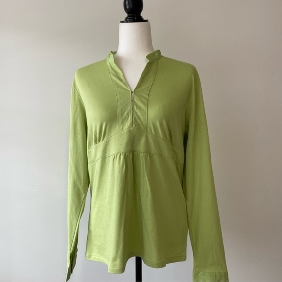 Chartreuse Long Sleeve| TALBOTS - Picture 3 of 7